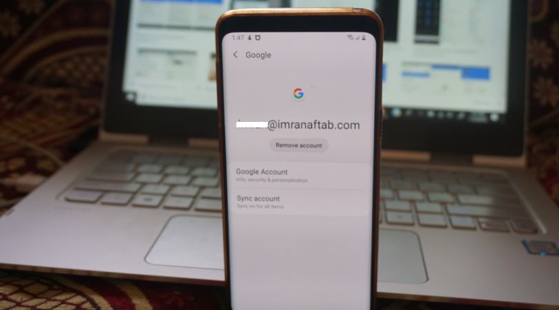 removing google account from Samsung Galaxy S9